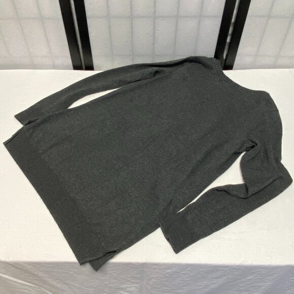 Michael Kors Zipped Crew Neck Long Sleeve Patch Pocket Tunic Sweater Grey S - Picture 9 of 11